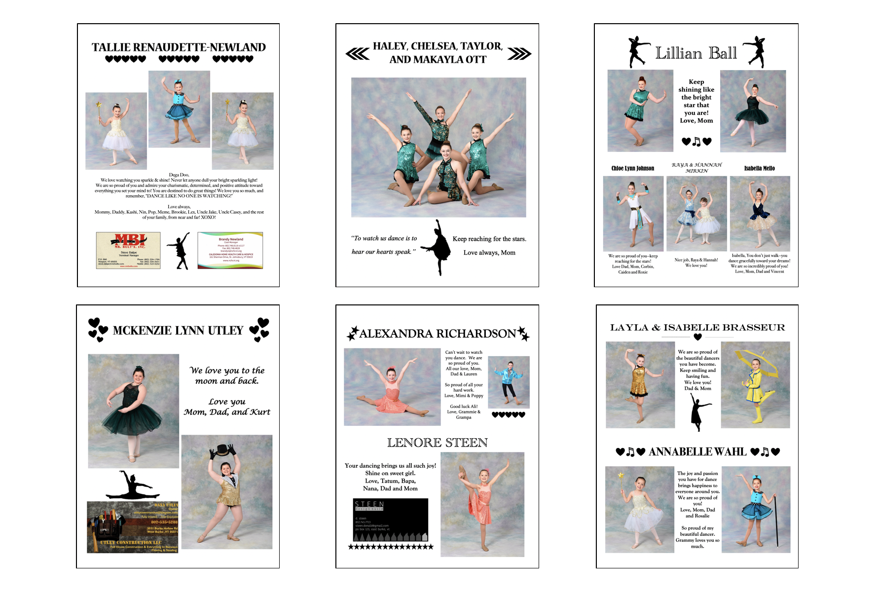 Recital Program – Dance Workshop